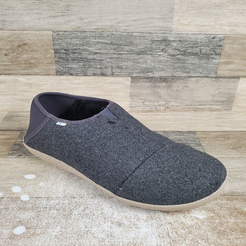 Toms Rodeo Mens Shoes Sz 14 Forged Iron Gray Slip On Felt Round Toe Holiday Shoe